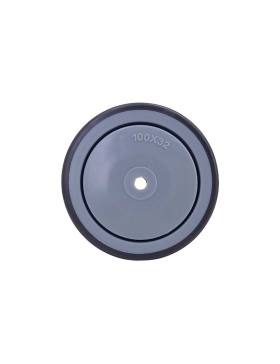 Rueda DE CAUCHO SUAVE ANTI DESGASTE Y NO MANCHANTE DIÁMETRO 100MM CON FIJACIÓN DE 8 MM - GAL S15 100 RB