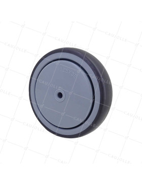 Rueda DE CAUCHO SUAVE ANTI- DESGASTE Y NO MANCHANTE DIÁMETRO 125MM CON FIJACIÓN DE 8 MM - GAL S15 125 RB • Caujolle