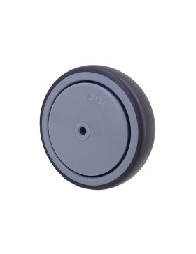 Rueda DE CAUCHO SUAVE ANTI- DESGASTE Y NO MANCHANTE DIÁMETRO 125MM CON FIJACIÓN DE 8 MM - GAL S15 125 RB