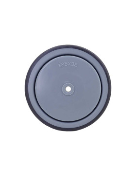 Rueda DE CAUCHO SUAVE ANTI- DESGASTE Y NO MANCHANTE DIÁMETRO 125MM CON FIJACIÓN DE 8 MM - GAL S15 125 RB