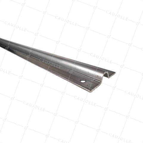 RAIL EN INOX 304 A VISSER PARA Rueda A Canal REDONDA DE 16 MM LONGITUD 3M - GR 16 • Caujolle