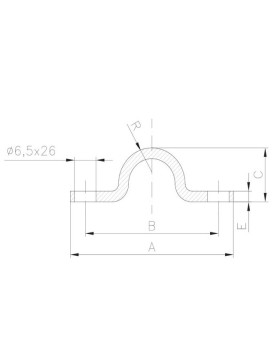 RAIL EN INOX 304 A VISSER PARA Rueda A Canal REDONDA DE 16 MM - GR 16