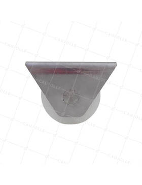 Rueda DE PORTAIL EN NYLON CON SOPORTE DE INOX PARA ATORNILLAR O SOLDAR DIÁMETRO 80 MM PARA RAIL REDONDO DE 20MM CARGA 650 KG - M