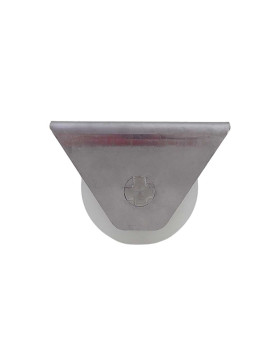 Rueda DE PORTAIL EN NYLON CON SOPORTE DE INOX PARA ATORNILLAR O SOLDAR DIÁMETRO 80 MM PARA RAIL REDONDO DE 20MM CARGA 650 KG - M