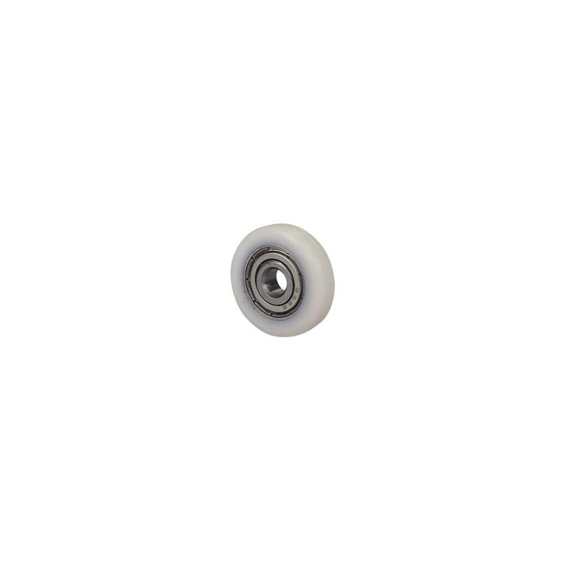Rueda CON PERFIL CURVADO PARA PUERTA DE ARMARIO DESLIZANTE DIÁMETRO 22 MM EJE 5 MM CARGA 25 KG