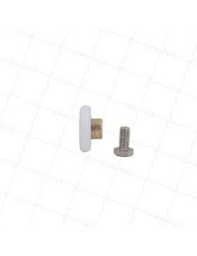 Rueda DE PUERTA DE DUCHA HOMBRO Y ROSCADO DIÁMETRO 25x5.5 LONGITUD DEL CUBO 11 + BOLSA M6