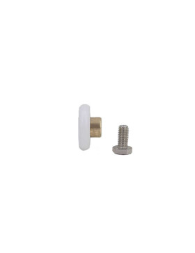 Rueda DE PUERTA DE DUCHA HOMBRO Y ROSCADO DIÁMETRO 25x5.5 LONGITUD DEL CUBO 11 + BOLSA M6