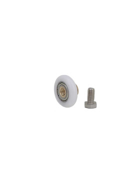 Rueda DE PUERTA DE DUCHA HOMBRO Y ROSCADO DIÁMETRO 25x5.5 LONGITUD DEL CUBO 11 + BOLSA M6