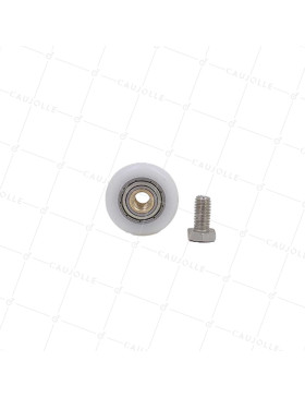 Rueda DE PUERTA DE DUCHA HOMBRO Y ROSCADO DIÁMETRO 25x5.5 LONGITUD DEL CUBO 11 + BOLSA M6
