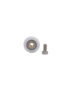 Rueda DE PUERTA DE DUCHA HOMBRO Y ROSCADO DIÁMETRO 25x5.5 LONGITUD DEL CUBO 11 + BOLSA M6