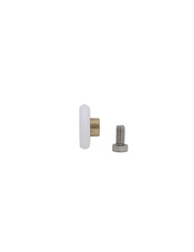 Rueda PUERTA DE DUCHA HOMBRO ROSCADO DIAM 27/5.5 LM10 M6 + TORNILLO