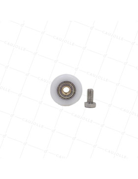Rueda PUERTA DE DUCHA HOMBRO ROSCADO DIAM 27/5.5 LM10 M6 + TORNILLO