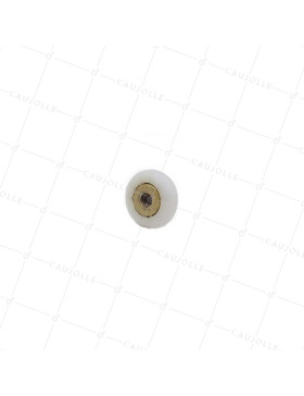 Rueda DE PUERTA DE DUCHA CON HOMBRO Y ROSCA DIÁMETRO 19X6 LONGITUD MANDRINO 9MM SIN TORNILLO • Caujolle