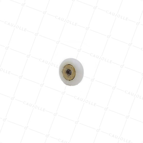 Rueda DE PUERTA DE DUCHA CON HOMBRO Y ROSCA DIÁMETRO 19X6 LONGITUD MANDRINO 9MM SIN TORNILLO • Caujolle