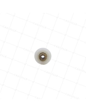 Rueda DE PUERTA DE DUCHA CON HOMBRO Y ROSCA DIÁMETRO 19X6 LONGITUD MANDRINO 9MM SIN TORNILLO
