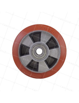 Rueda DE CAUCHO DE ALTA TEMPERATURA 280°C DIÁMETRO 160/50 CON RODAMIENTOS DE BOLAS 20MM