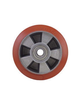 Rueda DE CAUCHO DE ALTA TEMPERATURA 280°C DIÁMETRO 160/50 CON RODAMIENTOS DE BOLAS 20MM