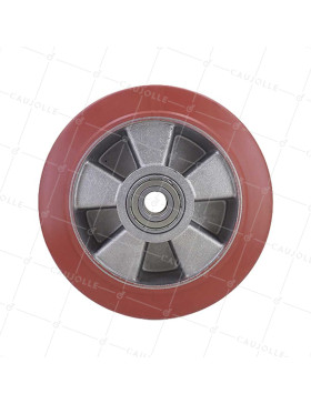 Rueda DE CAUCHO ALTA TEMPERATURA 280°C DIÁMETRO 200/50 CON RODILLOS A BOLAS 20MM