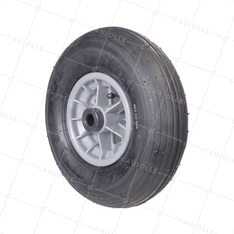 Rueda de carretilla INFLADA DIÁMETRO 325 MM CARGA 125 KG PARA EJE DE 20 MM - S1006P 6 PULGADAS R20/100