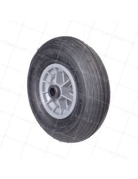 Rueda de carretilla INFLADO DIÁMETRO 325 MM CARGA 125 KG PARA EJE DE 25 MM - S1006P 6 PULGADAS R25/100 • Caujolle