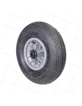 Rueda de carretilla INFLADA DIÁMETRO 325 MM CARGA 125 KG PARA EJE DE 14 MM - S1006P 6 PULGADAS L14/100 • Caujolle