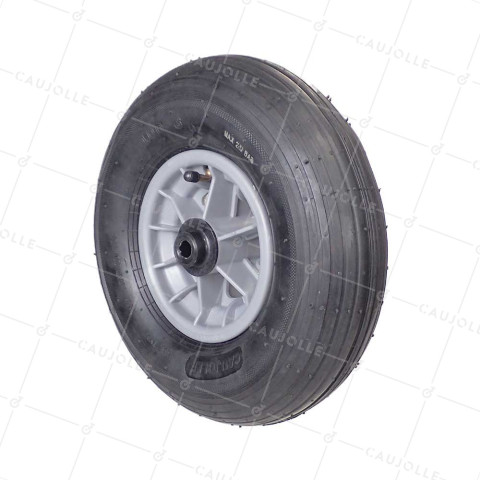 Rueda de carretilla INFLADA DIÁMETRO 325 MM CARGA 125 KG PARA EJE DE 14 MM - S1006P 6 PULGADAS L14/100 • Caujolle