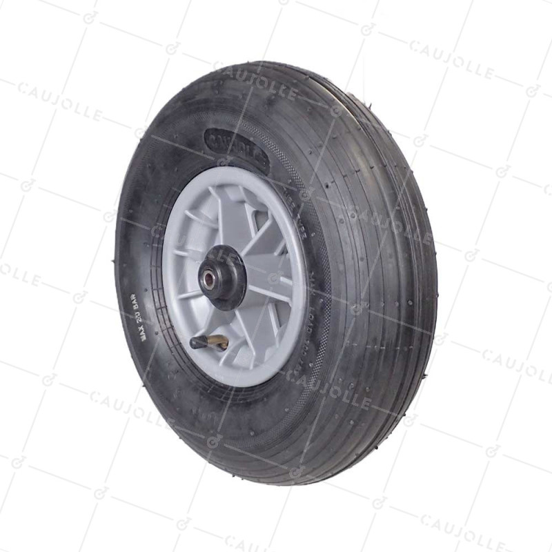 Rueda de carretilla INFLADO DIÁMETRO 325 MM CARGA 125 KG PARA EJE DE 10 MM - S1006P 6 PULGADAS L10/100