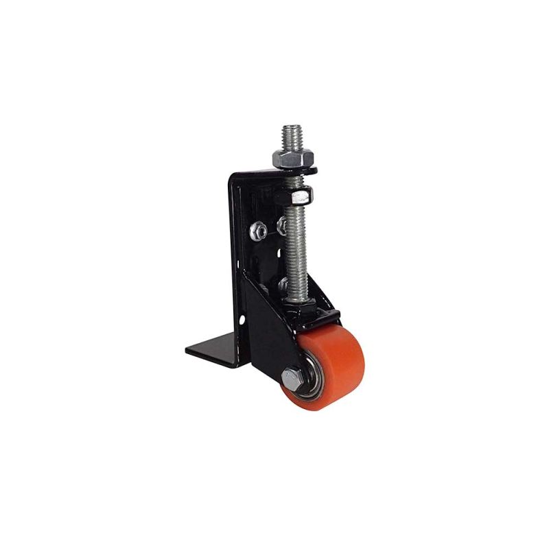 RUEDA CON RECORRIDO REGULABLE DE 10 MM PARA PUERTA BATIENTE, CARGA DE 80 KG