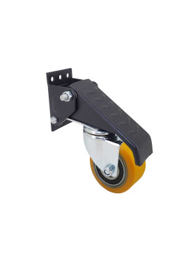 LOTE DE 4 - RUELETTE DE POLIURETANO RETRACTIL PARA MESA DIÁMETRO 60 MM CARGA 60KG LOTE DE 4 - ELEVADOR PU X4