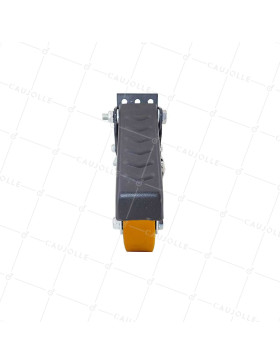 LOTE DE 4 - RUELETTE DE POLIURETANO RETRACTIL PARA MESA DIÁMETRO 60 MM CARGA 60KG LOTE DE 4 - ELEVADOR PU X4