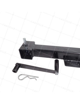 Rotante Escamoteable NEGRA CON MANIVELA DE DESPLAZAMIENTO DE 10 CM DIÁMETRO 200 MM CARGA 750 KG