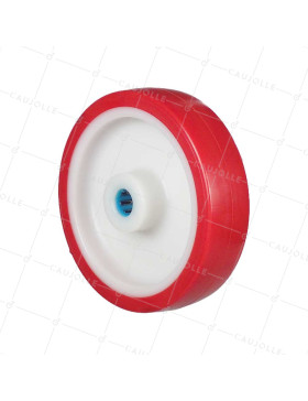 Rueda BI MATERIA NYLON POLIURETANO DIÁMETRO 175 MM CARGA 300 KG Cojinete A ROLLOS INOX 20 MM - S2450BP 175/45 LM58 RR INOX 20 • Caujolle