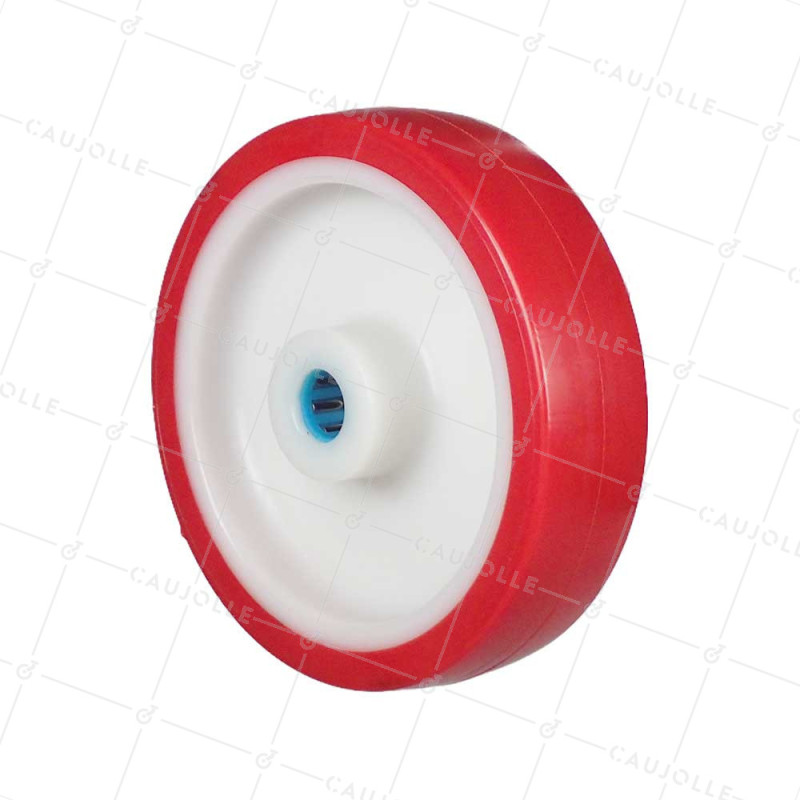 Rueda DE BI MATERIAL NYLON POLIURETANO DIÁMETRO 175 MM CARGA 300 KG Cojinete A ROLLOS INOX 20 MM - S2450BP 175/45 LM58 RR INOX 2