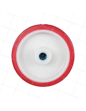 Rueda DE BI MATERIAL NYLON POLIURETANO DIÁMETRO 175 MM CARGA 300 KG Cojinete A ROLLOS INOX 20 MM - S2450BP 175/45 LM58 RR INOX 2