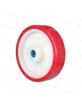 Rueda BI MATERIA NYLON POLIURETANO DIÁMETRO 160 MM CARGA 300 KG Cojinete A RODILLOS INOX 20 MM - S2450BP 160/40 LM58 RR INOX 20 • Caujolle