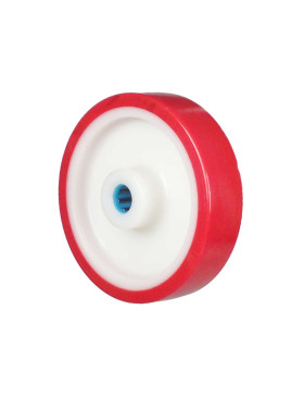 Rueda BI MATERIA NYLON POLIURETANO DIÁMETRO 160 MM CARGA 300 KG Cojinete A RODILLOS INOX 20 MM - S2450BP 160/40 LM58 RR INOX 20
