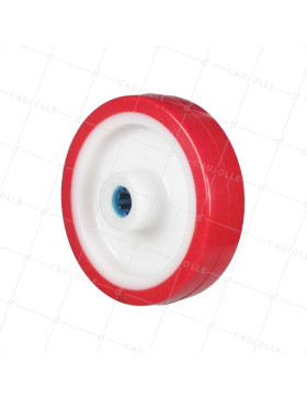 Rueda BI MATERIA NYLON POLIURETANO DIÁMETRO 150 MM CARGA 200 KG Cojinete A RODILLOS INOX 20 MM - S2450BP 150/40 LM60 RR INOX 20 • Caujolle