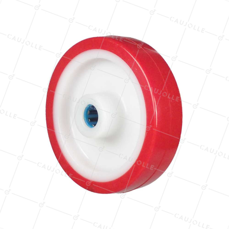 Rueda BI MATERIA NYLON POLIURETANO DIÁMETRO 150 MM CARGA 200 KG Cojinete A RODILLOS INOX 20 MM - S2450BP 150/40 LM60 RR INOX 2