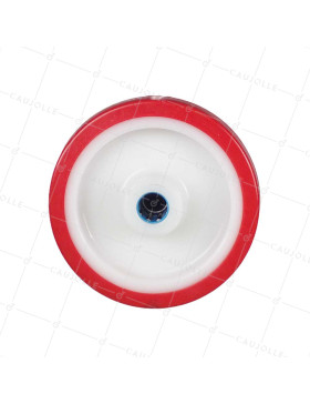 Rueda BI MATERIA NYLON POLIURETANO DIÁMETRO 150 MM CARGA 200 KG Cojinete A RODILLOS INOX 20 MM - S2450BP 150/40 LM60 RR INOX 2