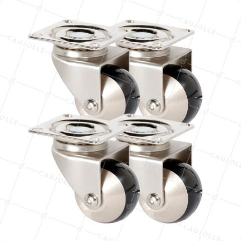LOTE DE 4 Rotantes ESPHÉRICAS DE PIVOTE FÁCIL DIÁMETRO 50 MM - CHUNKY 50P • Caujolle