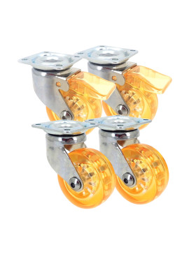 LOTE DE 4 Rotantes DISEÑO TRANSPARENTE NARANJA DIÁMETRO 50 MM