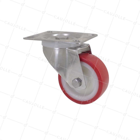 Rotante INOX 316L CON Bandaje NYLON/POLIURETANO GIRATORIA DIÁMETRO 80 MM CARGA 150 KG - INOX 316L PIV 80NP • Caujolle