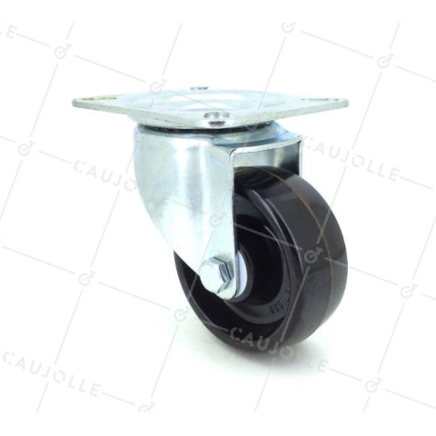 RUEDA RESISTENTE AL CALOR CON UN DIÁMETRO DE 80 MM CARGA 100 KG -  S2 270° 80 • Caujolle