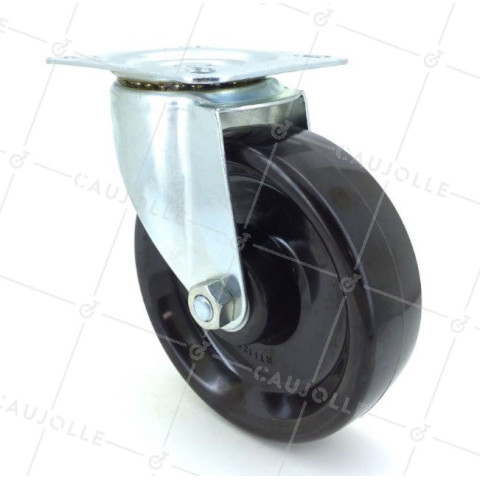 RUEDA RESISTENTE AL CALOR CON UN DIÁMETRO DE 125 MM CARGA 100 KG - S2 270° 125 • Caujolle