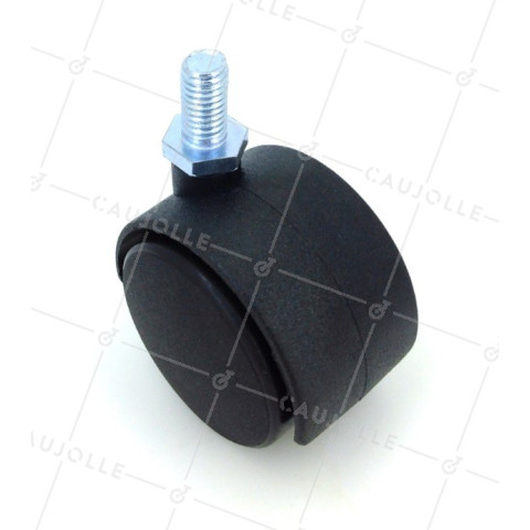 RUEDA DE SILLA DE OFICINA QUE SE ATORNILLA CON UN DIÁMETRO DE 40 MM CON VARILLA ROSCADA DE 8 MM CARGA 35 KG - S49TF 40 • Caujolle