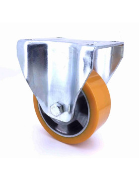 RUEDA FIJA DE POLIURETANO REFORZADA Y LLANTA DE ALUMINIO CON UN DIÁMETRO DE 125 MM CARGA 450 KG - S79AR 125