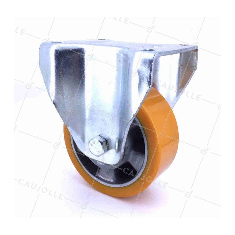 RUEDA FIJA DE POLIURETANO REFORZADA Y LLANTA DE ALUMINIO CON UN DIÁMETRO DE 125 MM CARGA 450 KG - S79AR 125