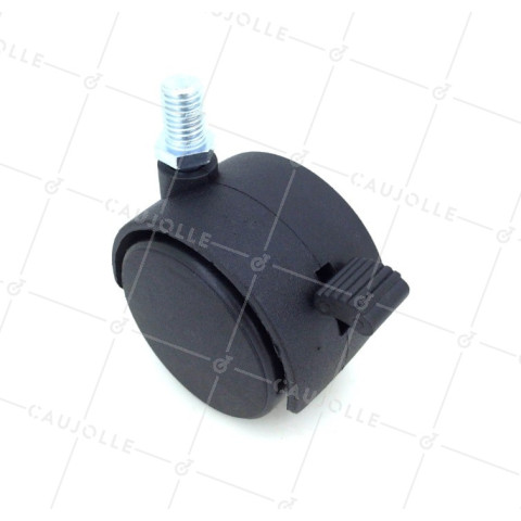 RUEDA DE SILLA QUE SE ATORNILLA CON UN DIÁMETRO DE 50 MM CON VARILLA ROSCADA DE 10 MM CARGA 50 KG - S49TF 50AF • Caujolle