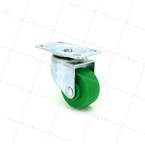 RUEDA PARA MUEBLE DE POLIPROPILENO VERDE CON UN DIÁMETRO DE 30 MM CARGA 15 KG - S120 VERTE • Caujolle