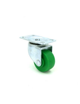 RUEDA PARA MUEBLE DE POLIPROPILENO VERDE CON UN DIÁMETRO DE 30 MM CARGA 15 KG - S120 VERTE